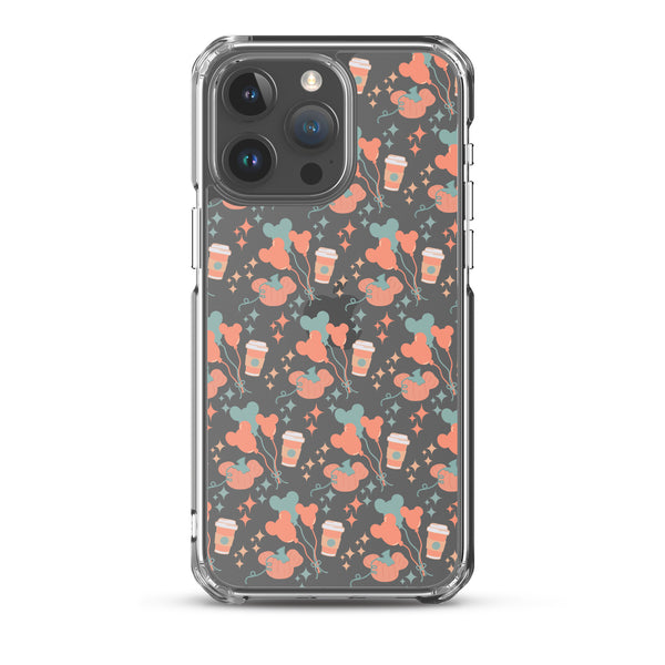 Disney Main Street USA Fall iPhone Case Magic Kingdom Starbucks Mickey Pumpkin Mickey Balloon Phone Case