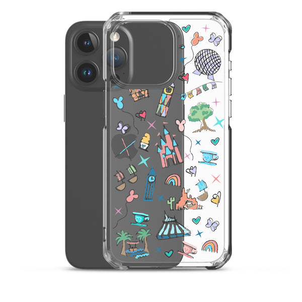 Walt Disney World iPhone Disney Parks Icons Florida Disney iPhone Case