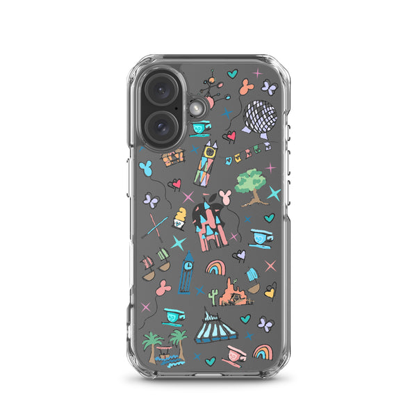 Walt Disney World iPhone Disney Parks Icons Florida Disney iPhone Case