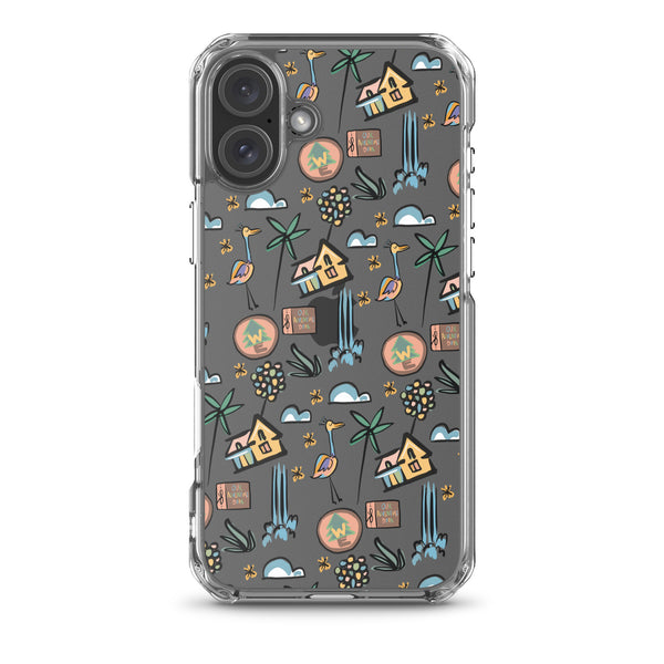 UP Paradise Falls iPhone Case UP! House with Balloons, Kevin and Wilderness Explorers iPhone Case