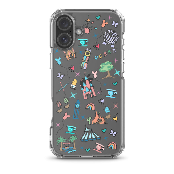 Walt Disney World iPhone Disney Parks Icons Florida Disney iPhone Case