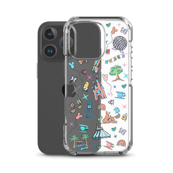 Walt Disney World iPhone Disney Parks Icons Florida Disney iPhone Case