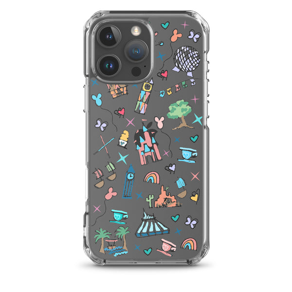 Walt Disney World iPhone Disney Parks Icons Florida Disney iPhone Case