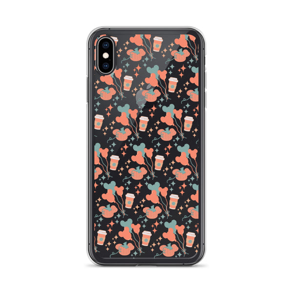 Disney Main Street USA Fall iPhone Case Magic Kingdom Starbucks Mickey Pumpkin Mickey Balloon Phone Case