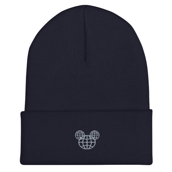 Hidden Mickey Epcot beanie winter hat Disney Cuffed Beanie