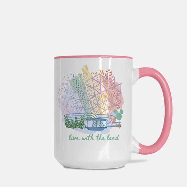 Disney Mug Living with the Land 15oz. (Pink + White)