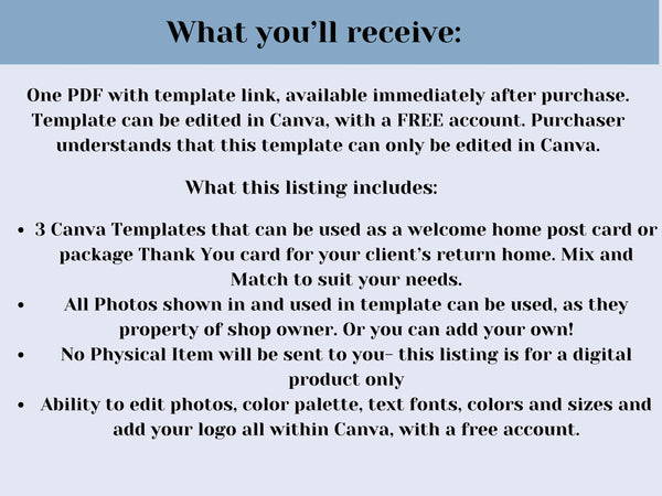 Disney Travel Agent Welcome Home Thank You Card, Travel Planner Post Card, Editable Canva Template, Travel Planner