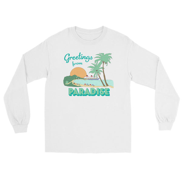Disney Cruise Castaway Cay Long Sleeve Shirt Greetings from Paradise Long Sleeve
