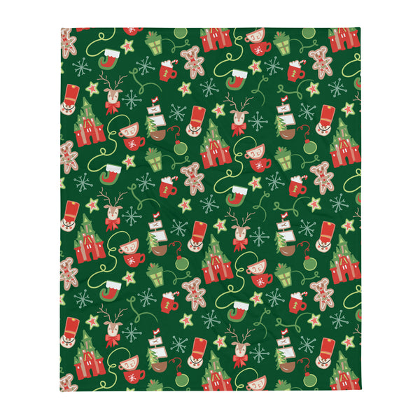 Disney Christmas Throw Blanket Merriest Place on Earth Disney Parks Holiday Throw Blanket