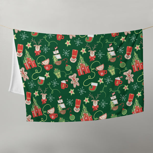 Disney Christmas Throw Blanket Merriest Place on Earth Disney Parks Holiday Throw Blanket