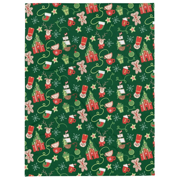 Disney Christmas Throw Blanket Merriest Place on Earth Disney Parks Holiday Throw Blanket