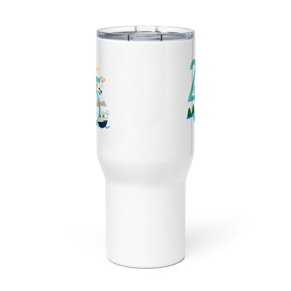 Disney Cruise Line Tumbler 25 year silver anniversary DCL Disney cruise Travel mug with a handle