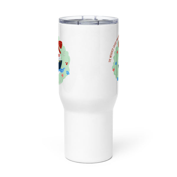 Disney Cruise Tumbler Merriest Cruise DCL Christmas Merrytime Holiday Cruise Travel mug with a handle
