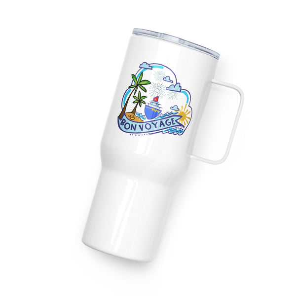 Bon Voyage Cruise Tumbler Disney Cruise Mug Castaway Cay Travel mug with a handle