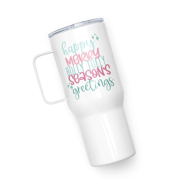 Olaf Holiday Disney Shirt Happy Merry Holly Jolly Travel mug with a handle
