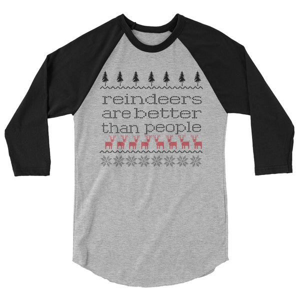 Disney Frozen Sven Raglan Shirt Disney Christmas Shirt Frozen Christmas Reindeer Are Better Than People Raglan Shirt