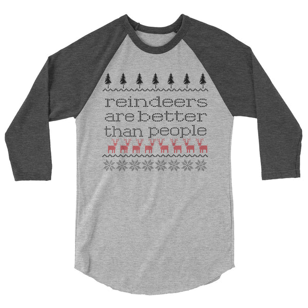 Disney Frozen Sven Raglan Shirt Disney Christmas Shirt Frozen Christmas Reindeer Are Better Than People Raglan Shirt
