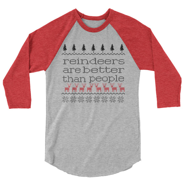 Disney Frozen Sven Raglan Shirt Disney Christmas Shirt Frozen Christmas Reindeer Are Better Than People Raglan Shirt