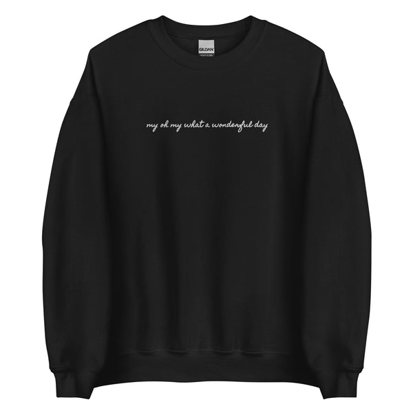 My Oh My What a Wonderful Day Disney EMBROIDERED Sweatshirt Zip a Dee Doo Dah Disney Embroidered Unisex Sweatshirt