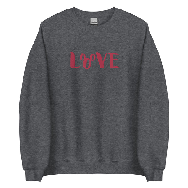 Mickey Love Disney Sweatshirt EMBROIDERED Disney Valentines Day Disney Outfit Disney Love Sweatshirt