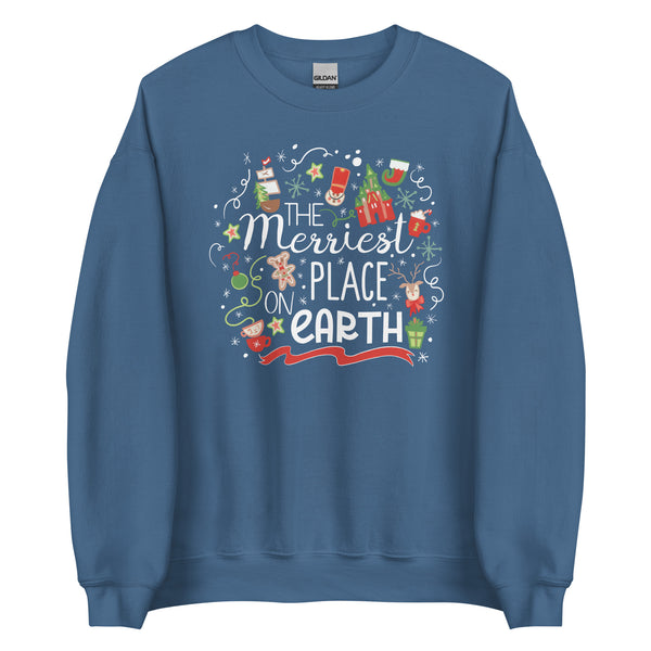 Disney Christmas Merriest Place on Earth Sweatshirt Disney Parks Holiday Shirt Disney Family Sweatshirt