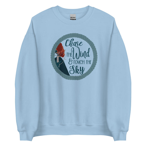 Brave Merida Sweatshirt Disney Princess Merida, Chase the Wind and Touch the Sky Unisex Sweatshirt