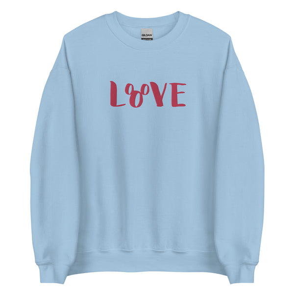 Mickey Love Disney Sweatshirt EMBROIDERED Disney Valentines Day Disney Outfit Disney Love Sweatshirt
