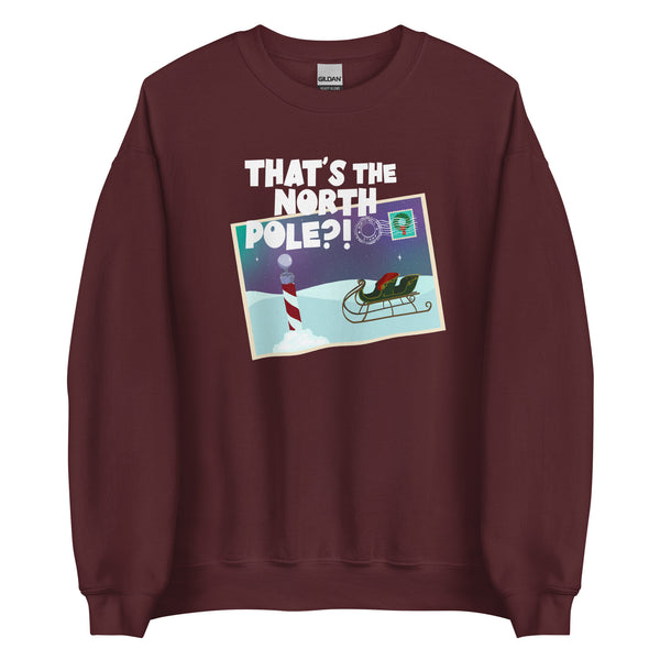 Santa Clause Shirt that's the North Pole Postcard Disney Christmas Unisex Sweatshirt