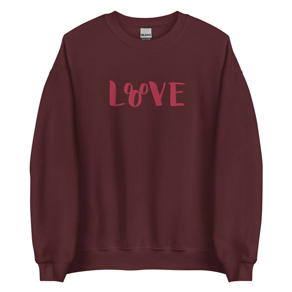 Mickey Love Disney Sweatshirt EMBROIDERED Disney Valentines Day Disney Outfit Disney Love Sweatshirt
