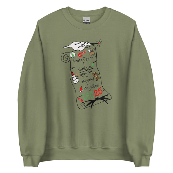 Nightmare Before Christmas List Sweatshirt Zero Christmas Disney Shirt Nightmare Christmas Unisex Sweatshirt