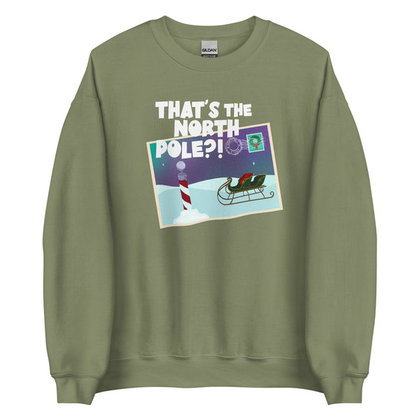Santa Clause Shirt that's the North Pole Postcard Disney Christmas Unisex Sweatshirt