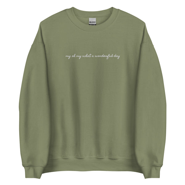 My Oh My What a Wonderful Day Disney EMBROIDERED Sweatshirt Zip a Dee Doo Dah Disney Embroidered Unisex Sweatshirt