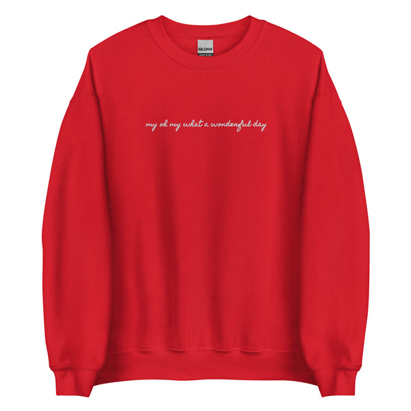 My Oh My What a Wonderful Day Disney EMBROIDERED Sweatshirt Zip a Dee Doo Dah Disney Embroidered Unisex Sweatshirt