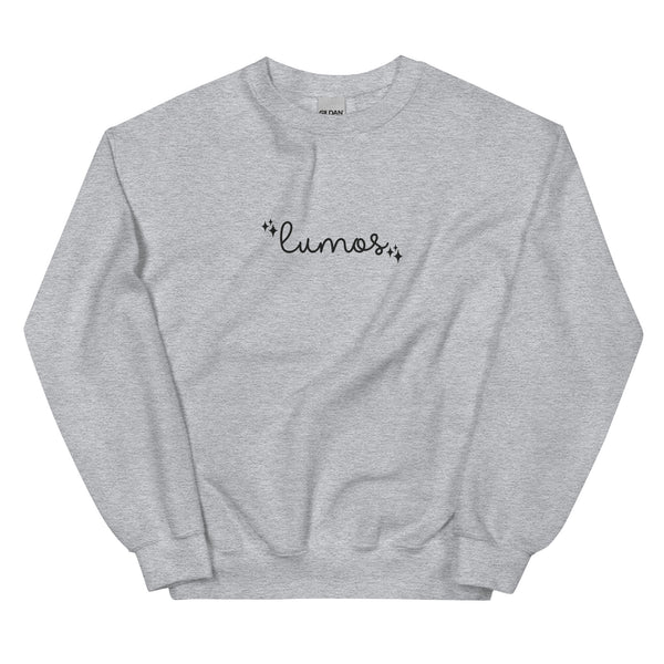Lumos Light Magic EMBROIDERED Wizard Sweater Unisex Sweatshirt