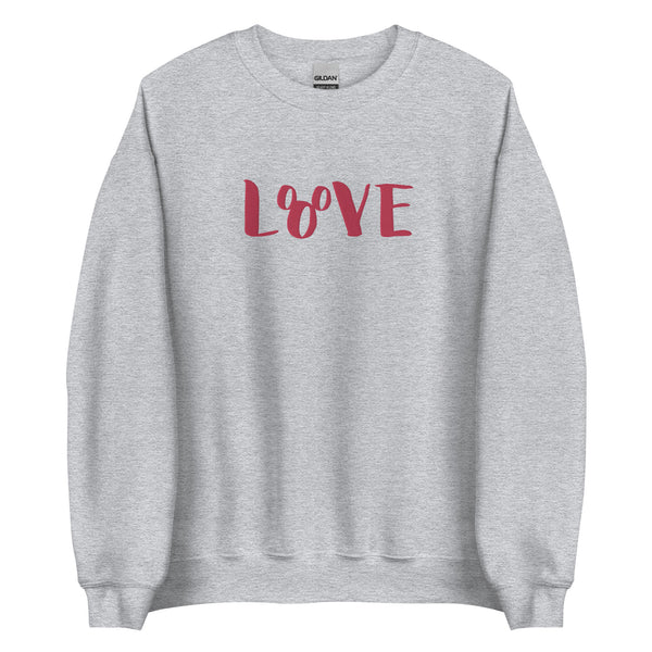 Mickey Love Disney Sweatshirt EMBROIDERED Disney Valentines Day Disney Outfit Disney Love Sweatshirt