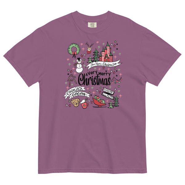 Disney Christmas Party Tee COMFORT COLORS Disney Shirt Very Merry Christmas Magic Kingdom Party Adult T-Shirt