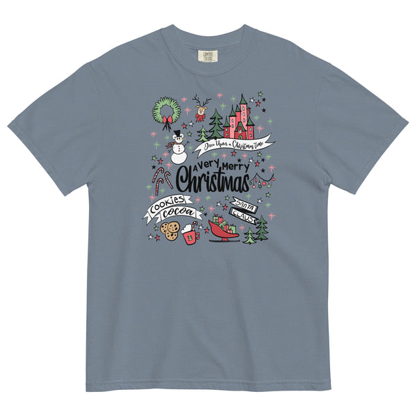 Disney Christmas Party Tee COMFORT COLORS Disney Shirt Very Merry Christmas Magic Kingdom Party Adult T-Shirt