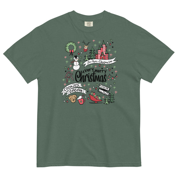 Disney Christmas Party Tee COMFORT COLORS Disney Shirt Very Merry Christmas Magic Kingdom Party Adult T-Shirt