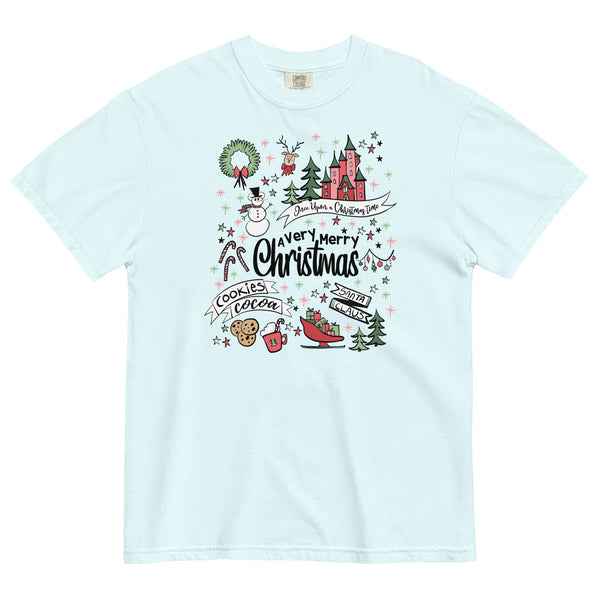 Disney Christmas Party Tee COMFORT COLORS Disney Shirt Very Merry Christmas Magic Kingdom Party Adult T-Shirt