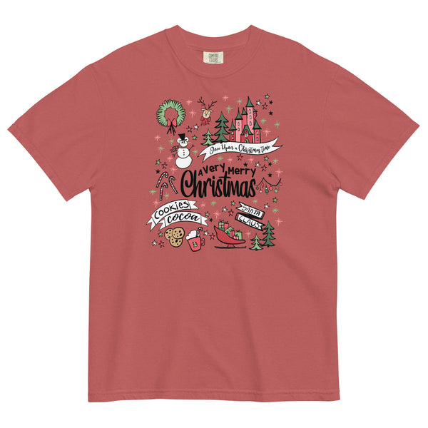 Disney Christmas Party Tee COMFORT COLORS Disney Shirt Very Merry Christmas Magic Kingdom Party Adult T-Shirt