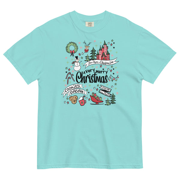Disney Christmas Party Tee COMFORT COLORS Disney Shirt Very Merry Christmas Magic Kingdom Party Adult T-Shirt
