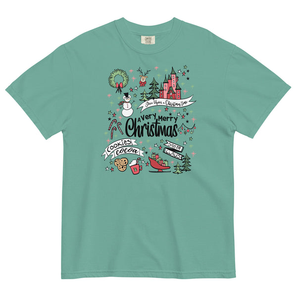 Disney Christmas Party Tee COMFORT COLORS Disney Shirt Very Merry Christmas Magic Kingdom Party Adult T-Shirt