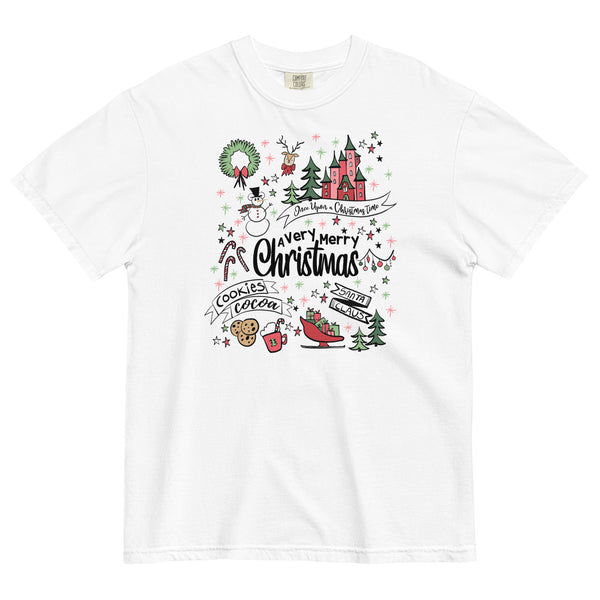 Disney Christmas Party Tee COMFORT COLORS Disney Shirt Very Merry Christmas Magic Kingdom Party Adult T-Shirt