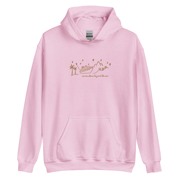Disney Cruise EMBROIDERED Hoodie Somewhere Beyond the Sea Disney Unisex Embroidered Hooded Sweatshirt