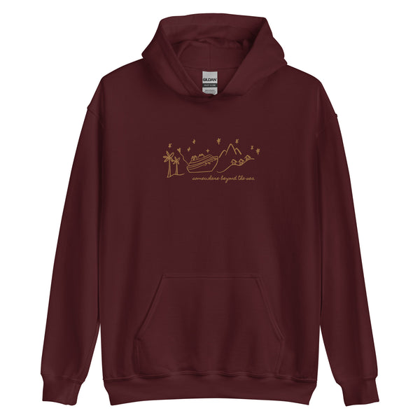 Disney Cruise EMBROIDERED Hoodie Somewhere Beyond the Sea Disney Unisex Embroidered Hooded Sweatshirt