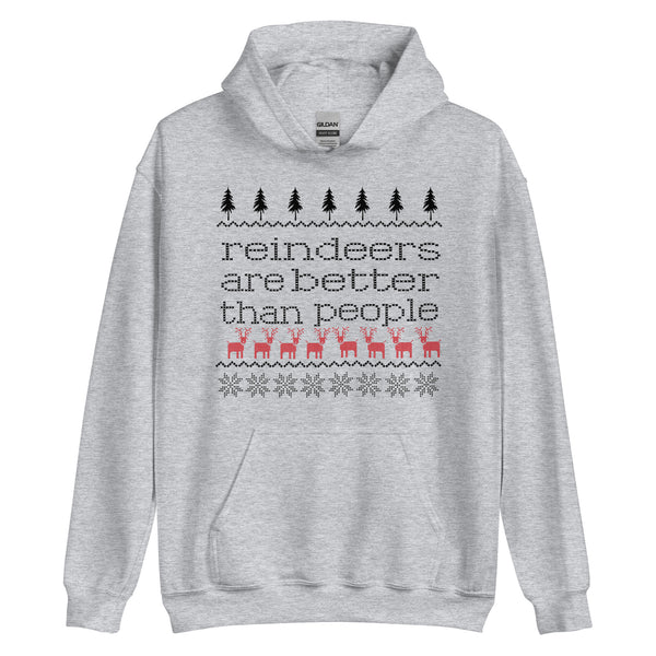 Disney Frozen Sven Hoodie Sweatshirt Disney Christmas Shirt Frozen Christmas Reindeer Are Better Than People Disney Unisex Hoodie