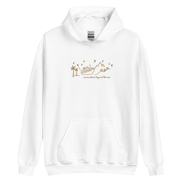 Disney Cruise EMBROIDERED Hoodie Somewhere Beyond the Sea Disney Unisex Embroidered Hooded Sweatshirt