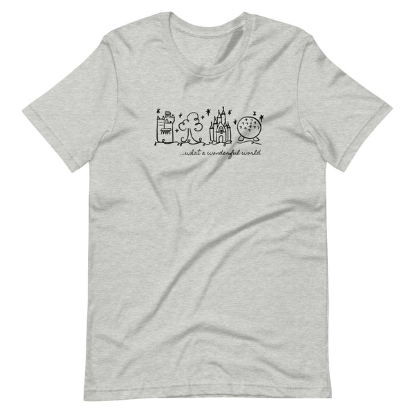 Disney World Parks T-Shirt What a Wonderful World Disney Adult Unisex T-Shirt