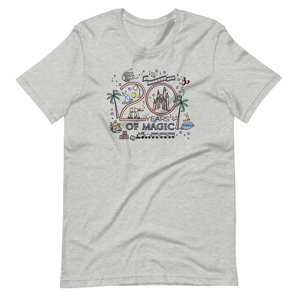 Disney 20th Birthday T-Shirt Disney Anniversary Shirt 20 Years of Magic Milestone Birthday Disney Parks Cruise T-Shirt