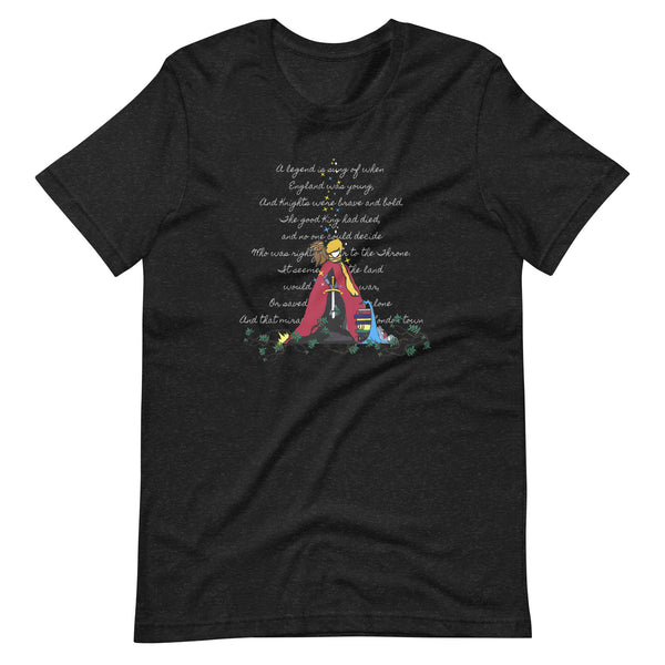 Sword in the Stone T-Shirt King Arthur with Archimedes and Merlin Adult Unisex T-Shirt